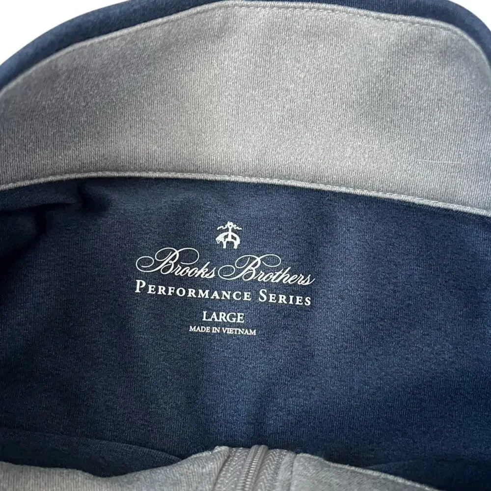 Brooks Brothers Performance Pullover Long Sleeve Preppy Navy Office Mens Large